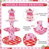Strawberry Cupcake Stand Decorations - Berry First Birthday Table Decor 3 Tier Cake Dessert Paper Tower Pastry Holder Shortcake Tiered Topper for
