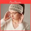 Fleece Winter Fuzzy Headband Women Lined Ear Warmer Cable Knit Thick Warm