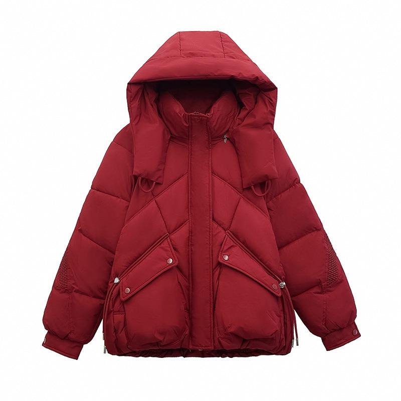 Short down cotton jacket women's winter new fashion small hooded thickened cotton coat cotton