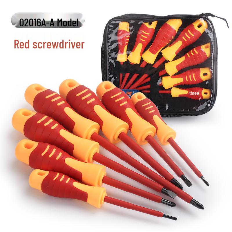 7-Piece High Voltage Insulated Electrician s Screwdriver Set: Flathead & Phillips for All-Purpose Household Use