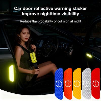4Pcs Car Bumper Reflective Safety Strip Stickers Decoration For ES90 EC40 EX40 EM90 XC90 V90 V60 XC60 V40 S80 S60 S90 C40