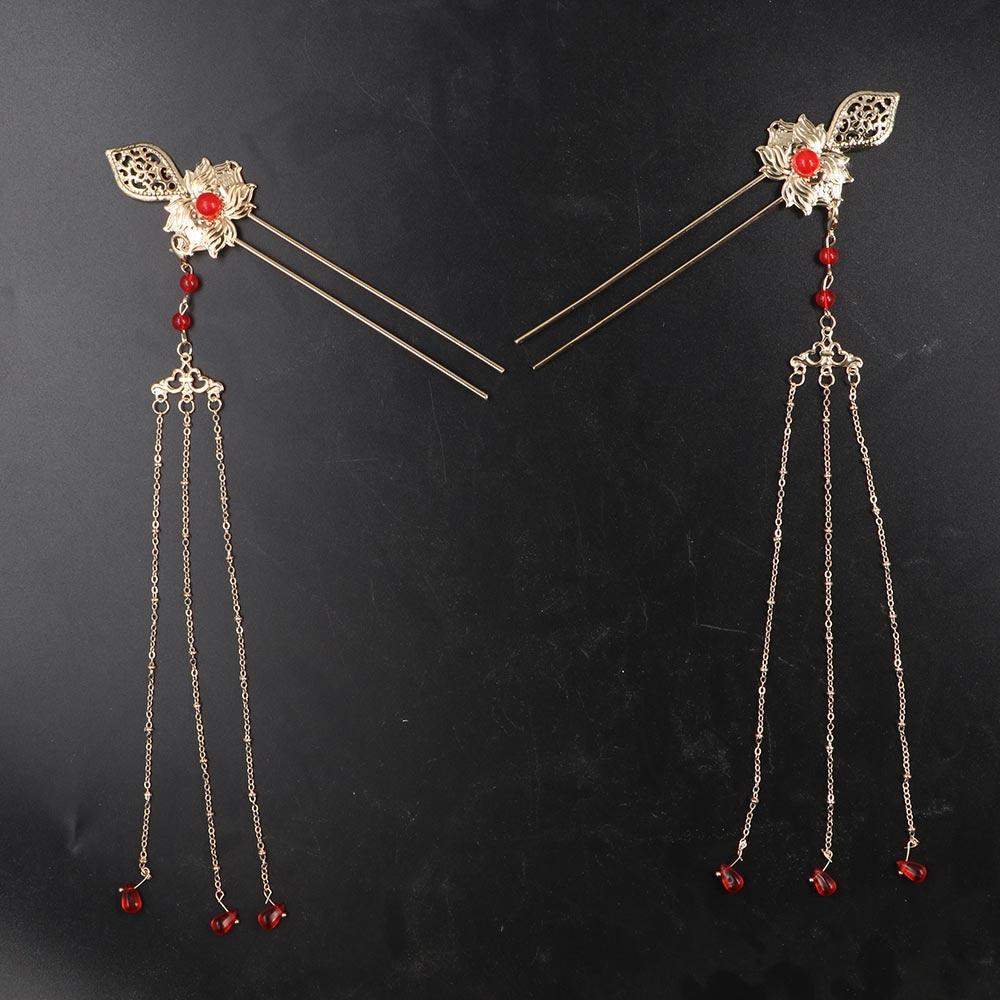 Headwear Hanfu Hair Stick Set Butterfly Chinese Style Hair Clip Flower Tassel Hairpin  Female/Girls