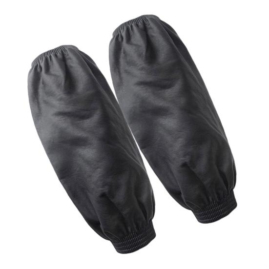 

1 Pair Waterproof Arm Sleeves Oil-Proof Imitation Leather Arm Sleeves with Elastic Cuffs Long Protective Covers for Kitchen Labor Industrial Work