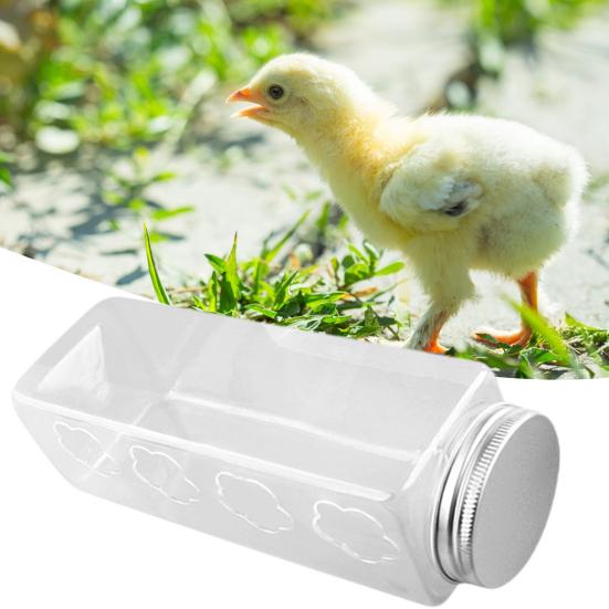 Yousheng Hühnerfutterflaschenverschluss Design Transparent Große Kapazität Kunststoff Geflügelkornwasser Futterspender Haustierbedarf