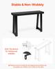 118 cm Console Table, Modern Desk Behind the Couch, Wooden Rectangle Entrance Desk, Narrow Long Sofa Table Accent Stand for Hallway, Bedroom, Living