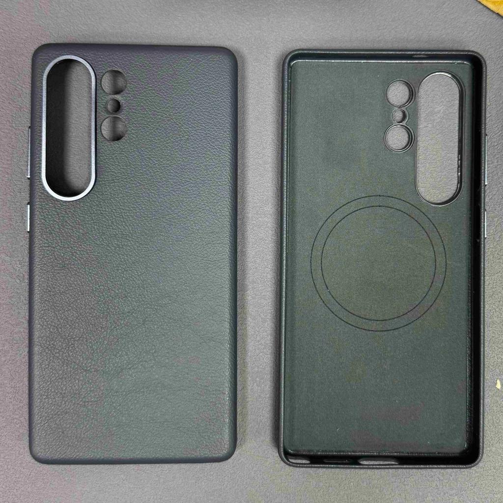 High Quality Drop Proof Leather Phone Case For Samsung Galaxy S25 Ultra Invisible Strong Magnetic Charging Protect Cover Fundas