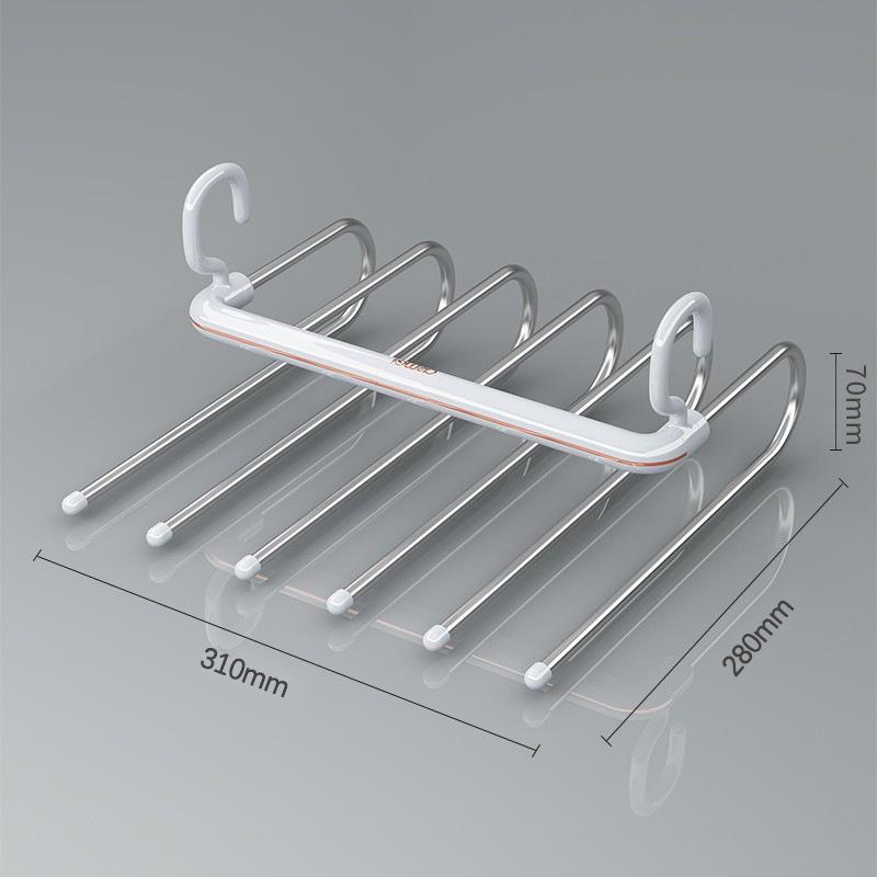 Mehrschichtiger rutschfester faltbarer Hosenbügel für nahtlose Aufbewahrung