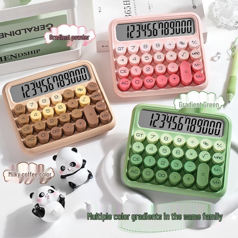 Multifunctional Silent Desktop Calculator – Cute, High-Value, Gradient Design for Students & Office Use