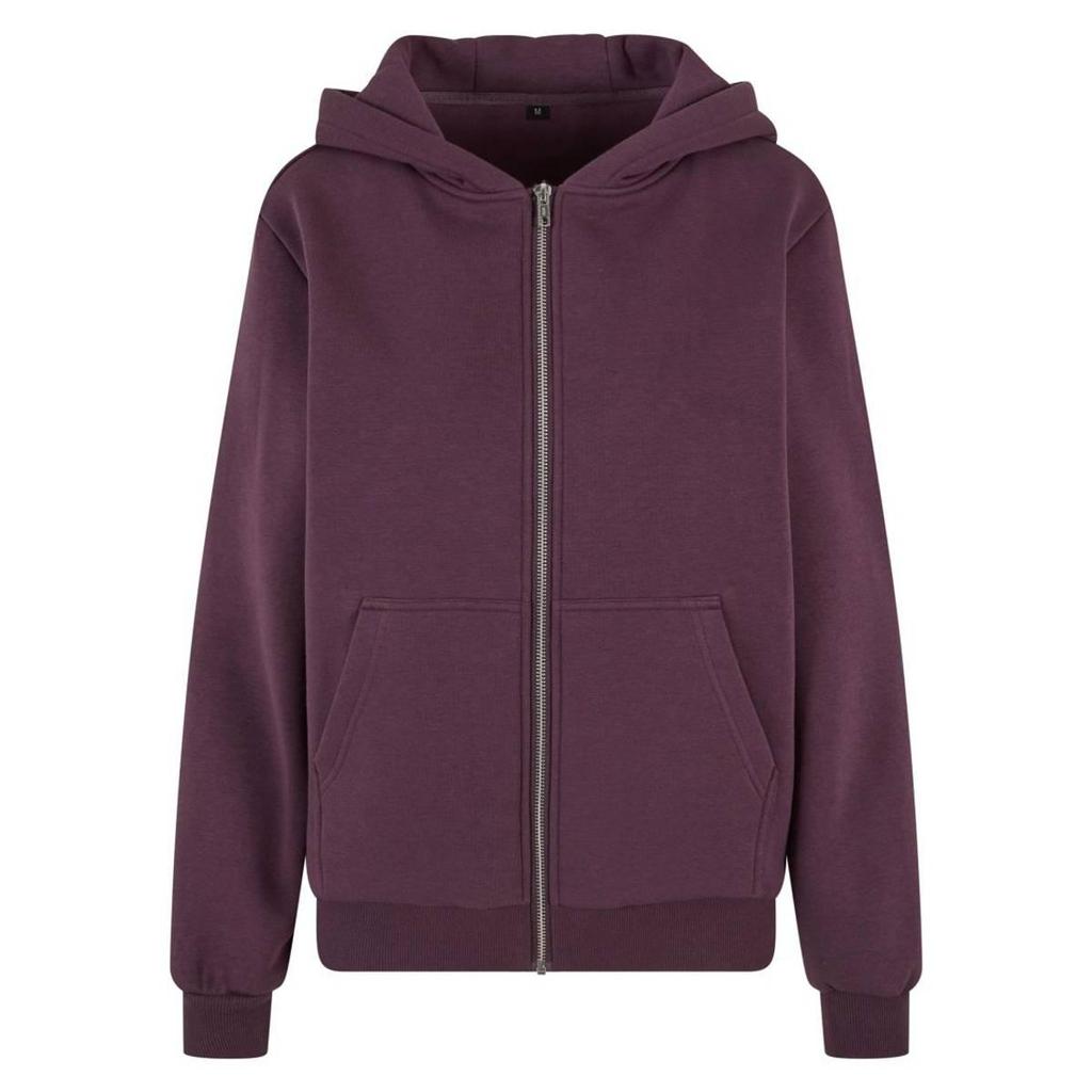 Build Your Brand Womens/Ladies Fluffy Full Zip Hoodie