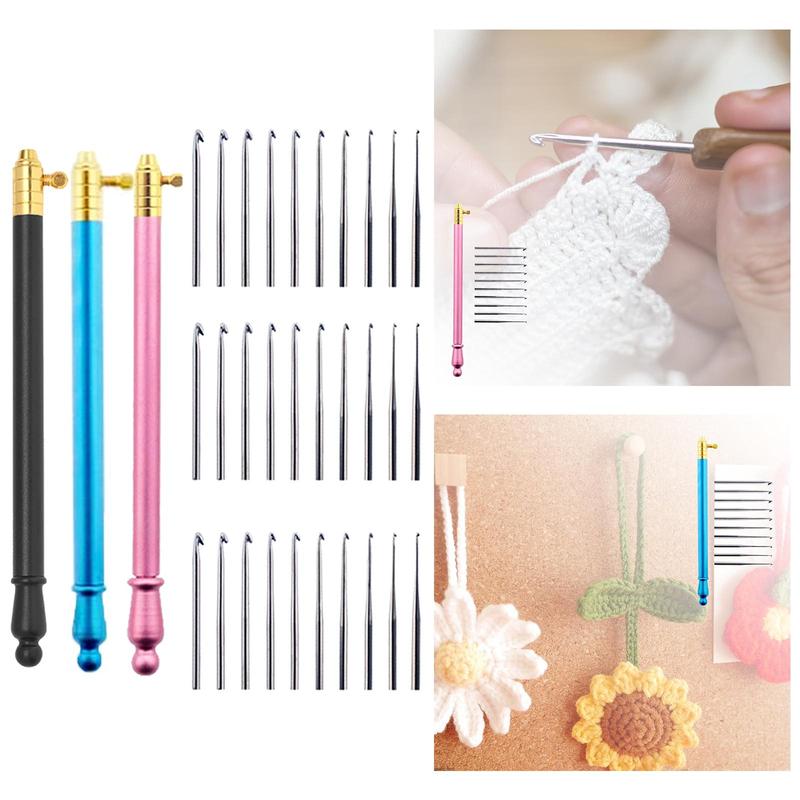 Crochet Hook Kit with Interchangeable P for Crafting Projects
