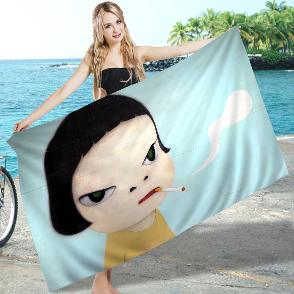 Yoshitomo Nara Dream Doll Vintage Microfiber Beach Towel Absorbent Quick Dry Soft Yoga Swimming Resort Mountain Climbing Towel