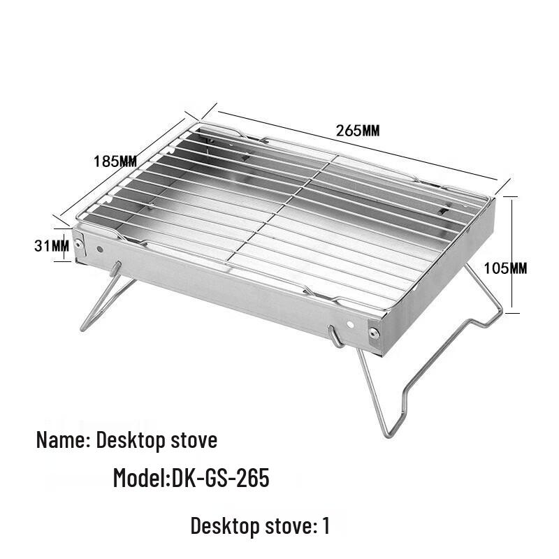 ZISIZ Outdoor Smokeless Charcoal BBQ Grill