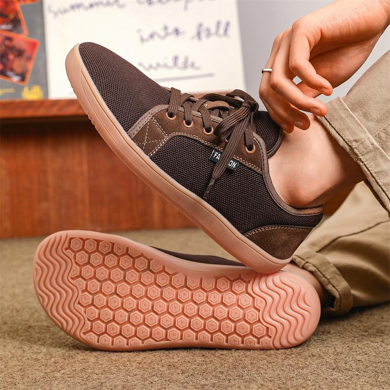 Wide Toe Mesh Casual Sports Shoes Breathable Lightweight Walking Shoes Training Exercise Sneakers Leisure Flats