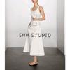 MD Summer New Arrival Women's Clothing French Minimalist Style Elegant Cotton Leisure Sling Denim Dress 6654400