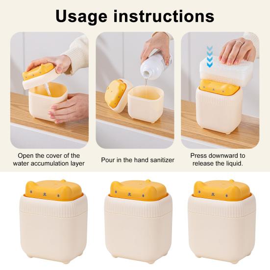 Soap Dispenser Cartoon Cat Design Liquid Dispensing Dishwashing Liquid Push Box Quick Drain