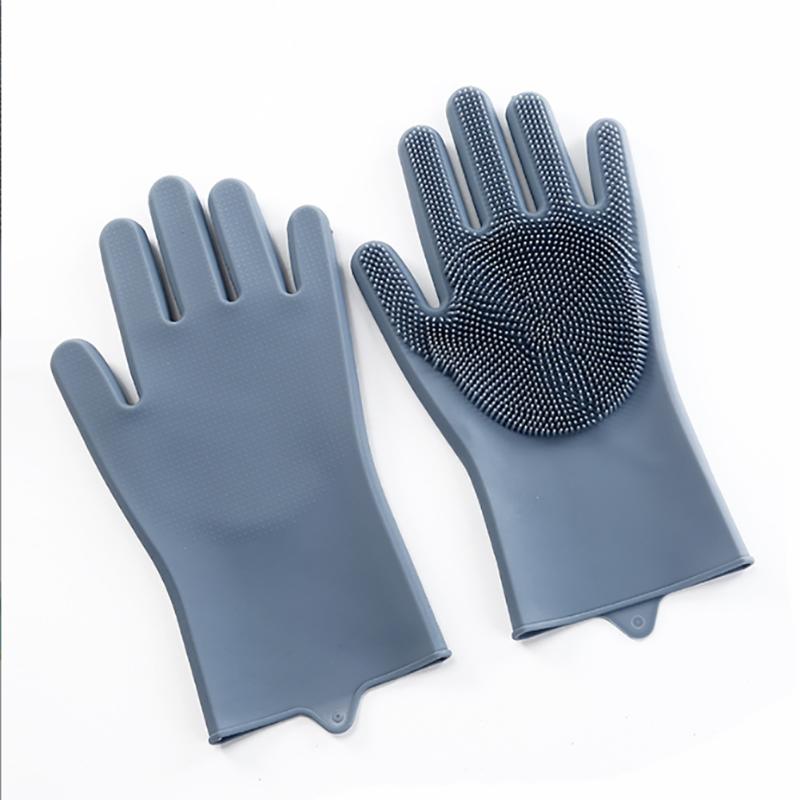 Silicone Dishwashing Gloves Multifunctional Household Gloves Cleaning Kitchen Cleaning Heat Insulation Magic Gloves