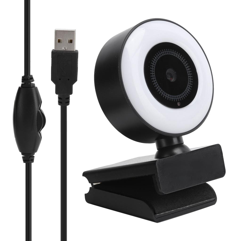 A40 Full HD 1080p Webcam with Microphone Fill Light for PC Laptop Online Learning Meeting