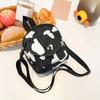 Milk Pattern Backpack Women Bag Trendy Fashion Shoulder Bag Casual Crossbody Bag