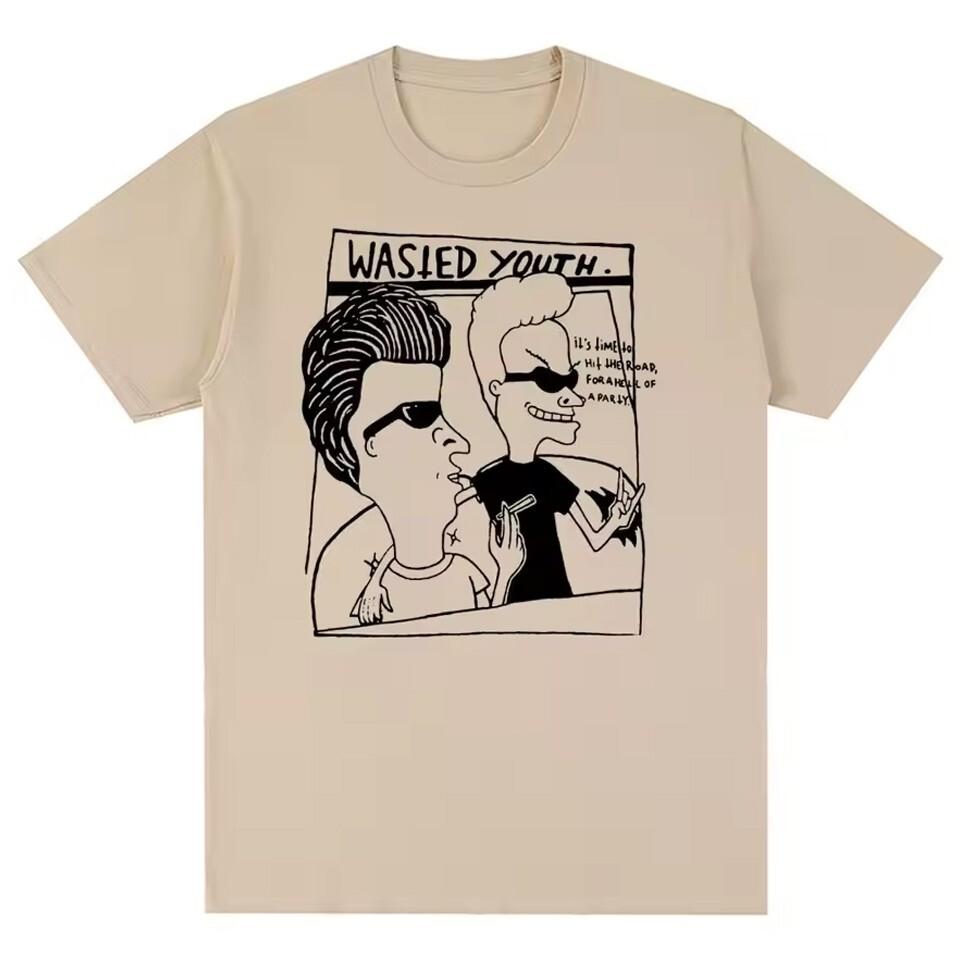 

Vintage Beavis Butt.head x S0nic Youth Funny Tee Unisex Short Sleeve Shirt S-5XL 5XL різнокольоровий