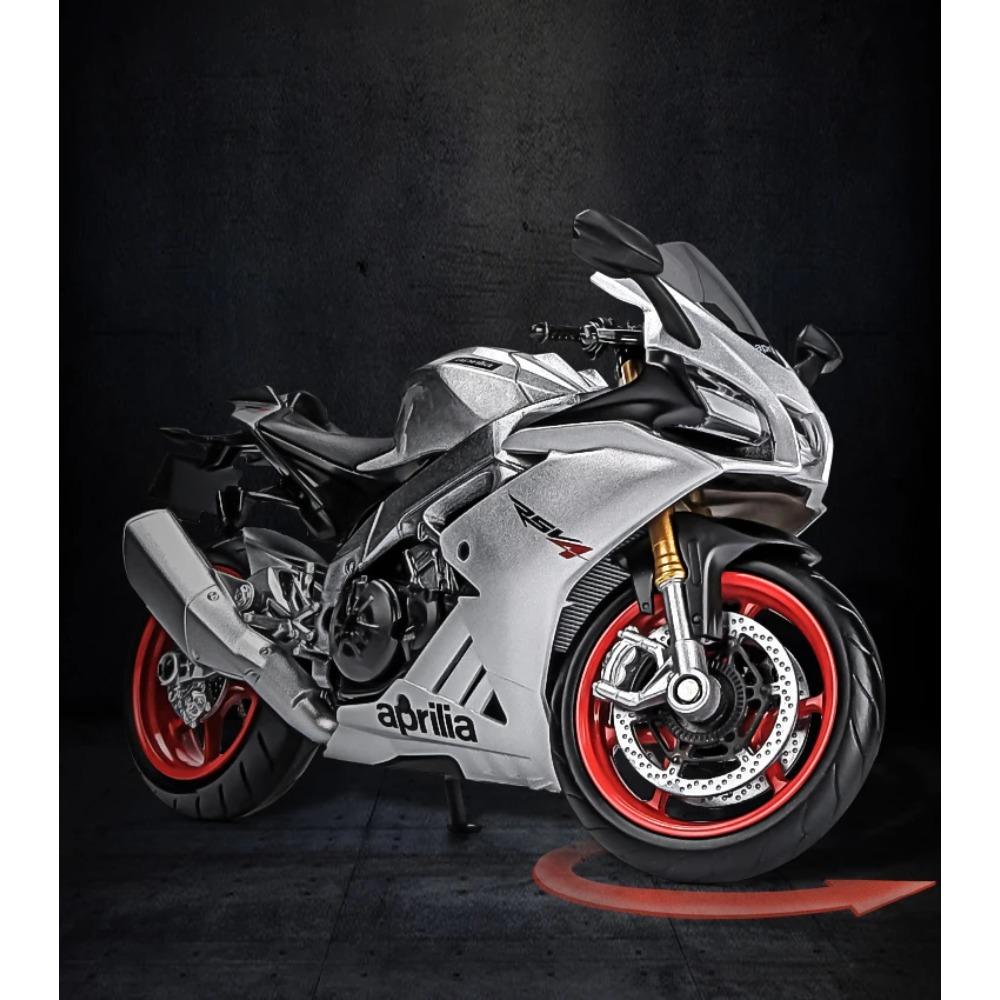 1/12 Aprilia RSV4 RR1000 Rennmotorräder Legierung Motorradmodell Stoßdämpfer Sammlerstück Spielzeugauto Kindergeschenk