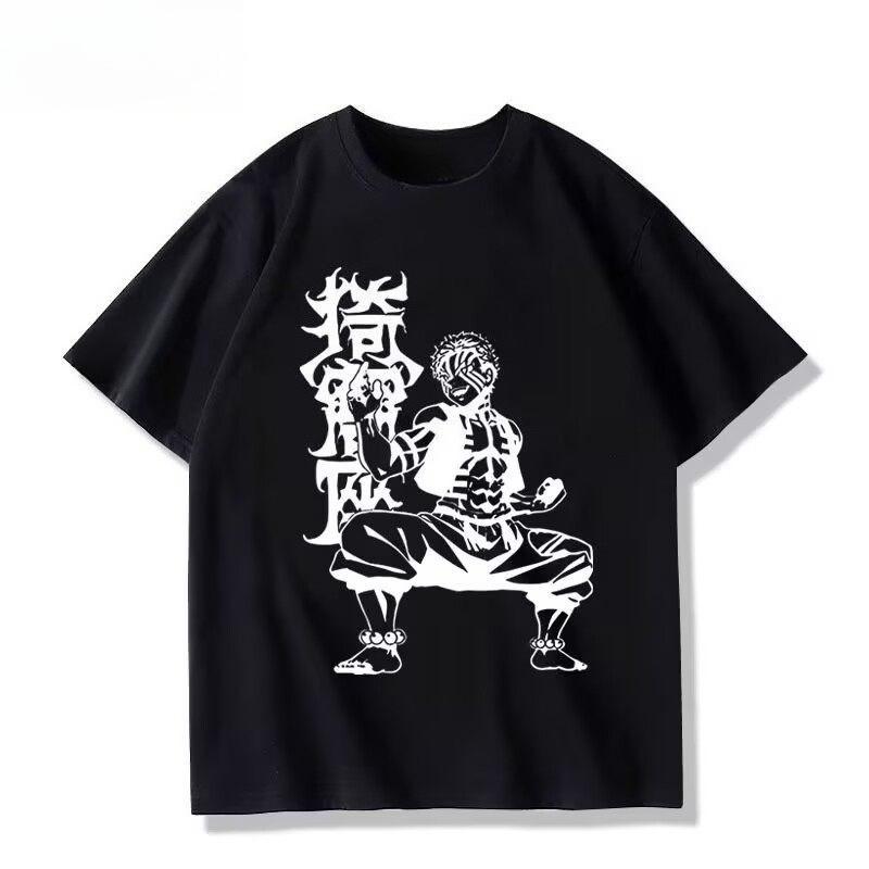 2026 Ghost Killing Blade Anime Yiwo Seat Surrounding The Same Cos Short Sleeve Tshirt Men and Womens Summer Anime Painful