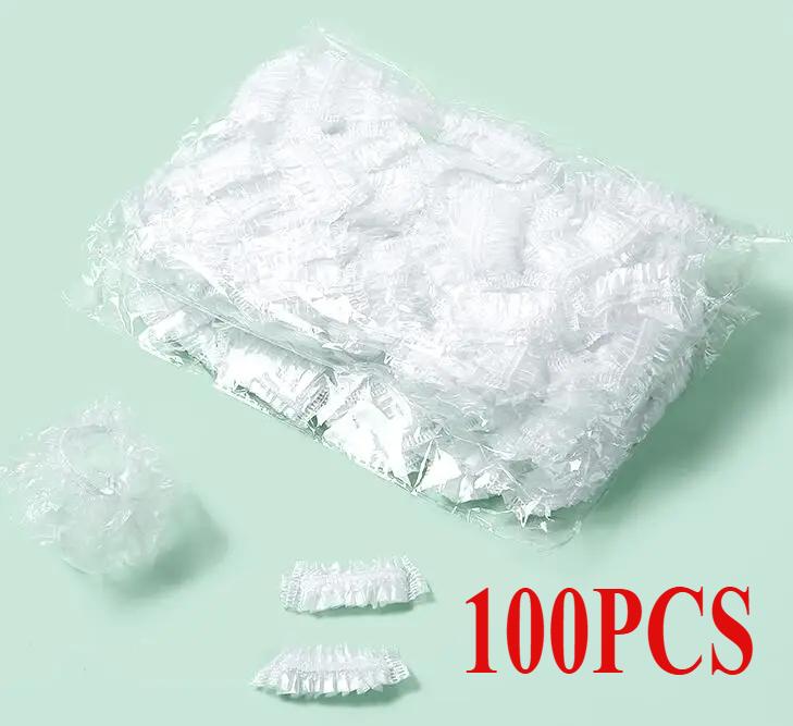 

Disposable Hair Earmuff Dye Transparent Elastic Shower Hair Dye Protection Tool Shield Waterproof Earpack Plastic Wrap