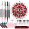 CyeeLife Soft Tip Dartboard Professional Set, Includes 6 Dart Boards with Arrows, 6 Flights, 30 Tips, 1 Throw Line, and 2 Board Stands