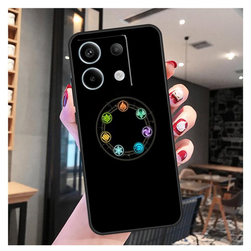 Genshin Impact Elements Case For Xiaomi Redmi Note 11 9 10 12 13 Pro Plus 12S 11S 10S 9S Redmi 12 10C 12C 13C Cover