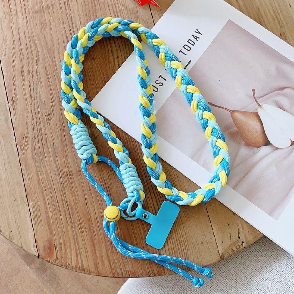 Hand Weaving Mobile Phone Lanyard Adjustable Crossbody Phone Strap Durable Mobile Phone Straps