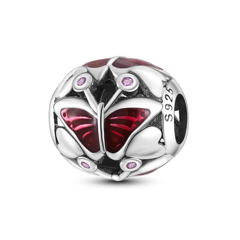 Butterfly Charms Fit Bracelets Chameleon Firefly 925 Silver Dragonfly Ladybug Bee Beads DIY Jewelry Making