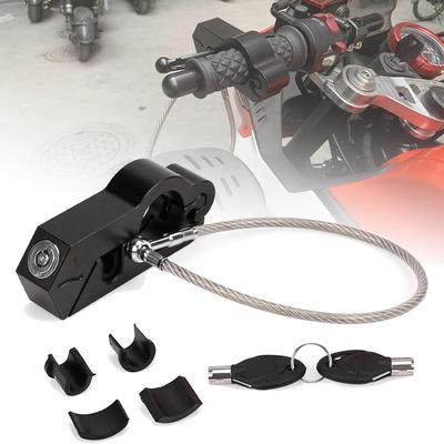 Zámky na motorku Protizlodějský zámek na řídítka CNC Vylepšený zámek na helmu 2 v 1 Zámek rukojeti plynu a brzdy Odolný zámek pro ATV, terénní motorku, silniční motorku