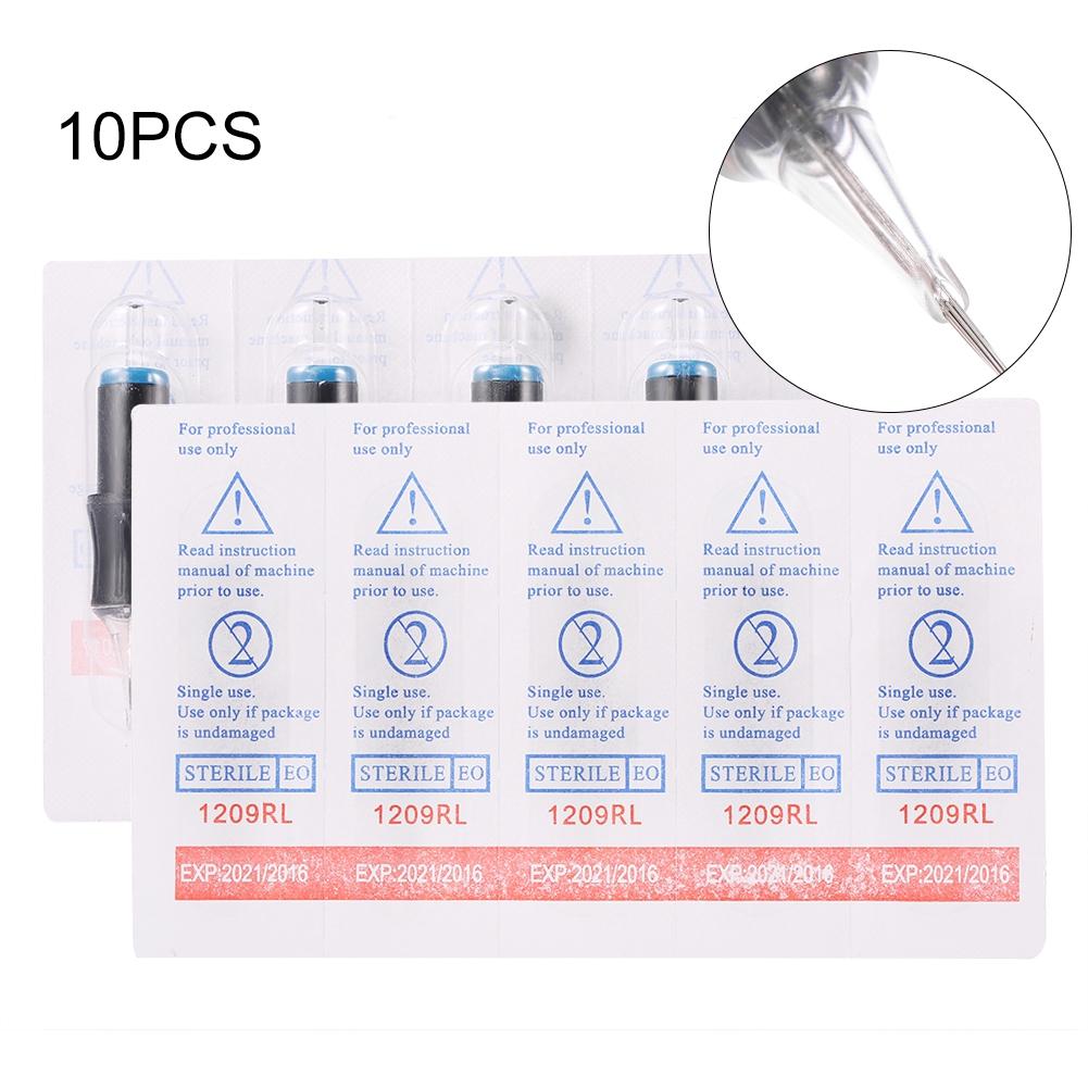 10pcs Disposable Semi Permanent Makeup Tattoo Cartridge Needles RL RM M1 RS for Makeup Machine