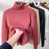 Suéter de invierno con cuello de tortuga para mujer, Jersey de punto grueso y cálido para mujer, Jersey de punto básico suelto