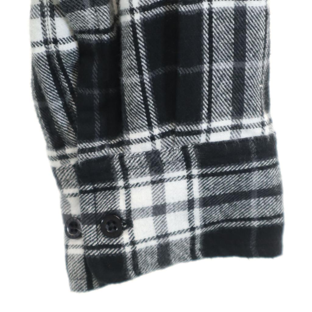 XLARGE Check Pattern Back Logo Long sleeve Flannel shirt XL black Men's Used