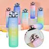 Gradual Color Space Cups Gradient Color Thick Water Bottle for Travel