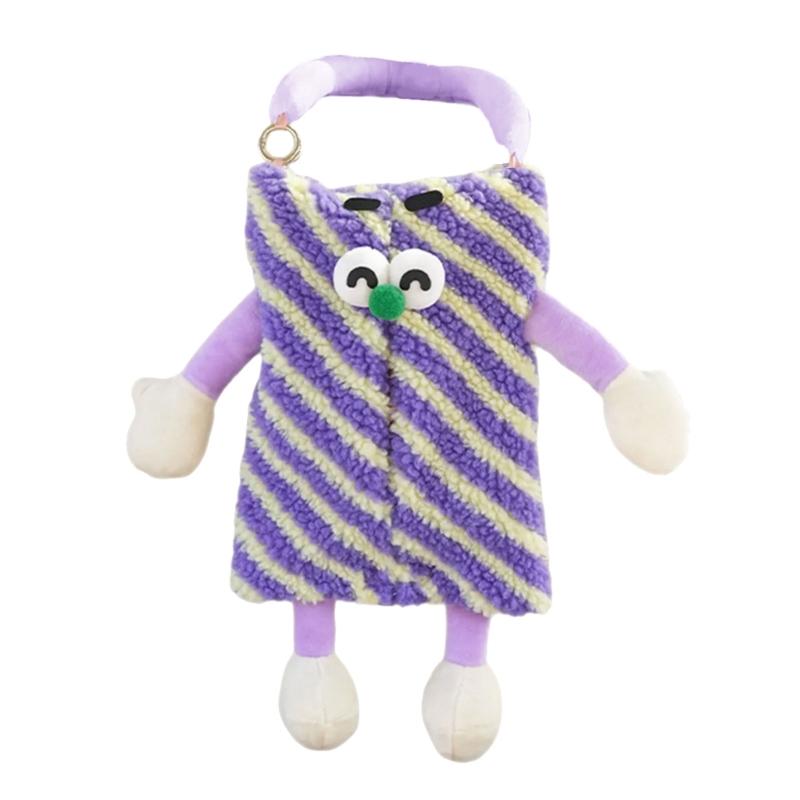Stylish Tissue Wrap Storage Bag with Elegant Charm Cartoon Convenient Pocket Tissue Holder for Household Everyday Use