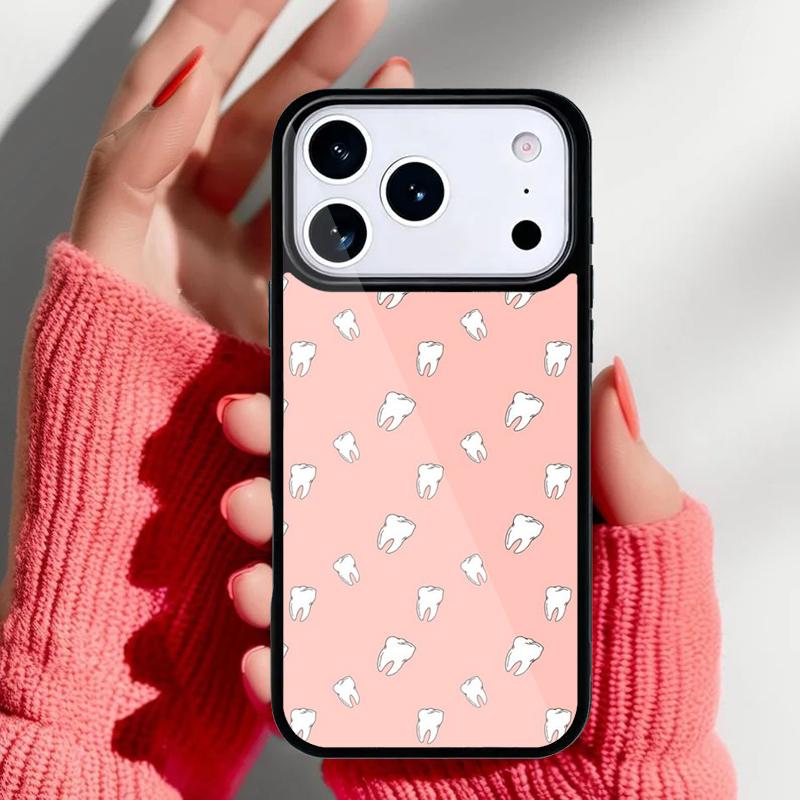 Süße Zahnarzt Zähne Handyhülle für iPhone 17 16 15 14 13 Pro Max Rückabdeckung für 12 11 Pro Hülle
