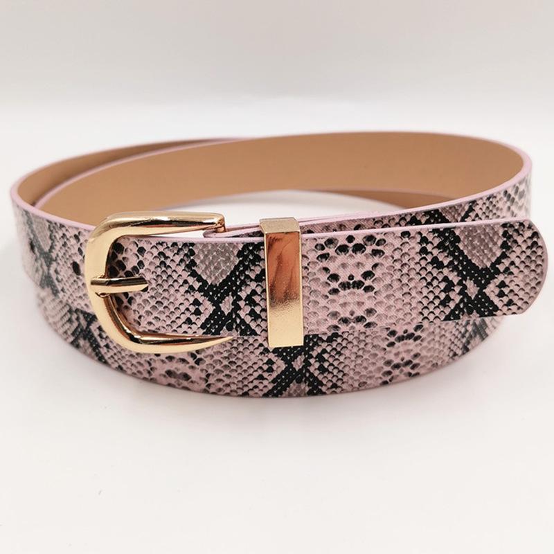 Small Snake Pattern Series Women's Belt Simple and Versatile Jeans Decorative Belt