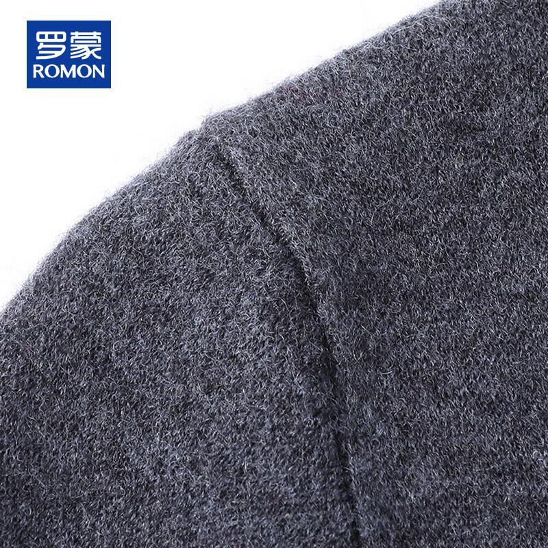 ROMON Men's 100% Pure Wool V-Neck Sweater