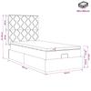 Ottoman Bed with Mattress Dark Green 100 X 200 Cm Velvet