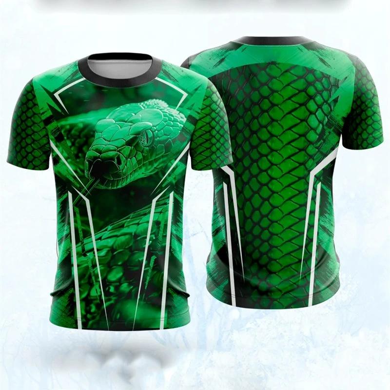 4-15 år Gamle T-skjorter Slange Komfortabel Polyester Gutter Barn Langermet T-skjorte Tegneserie 3D-trykt T-skjorte Barneklær