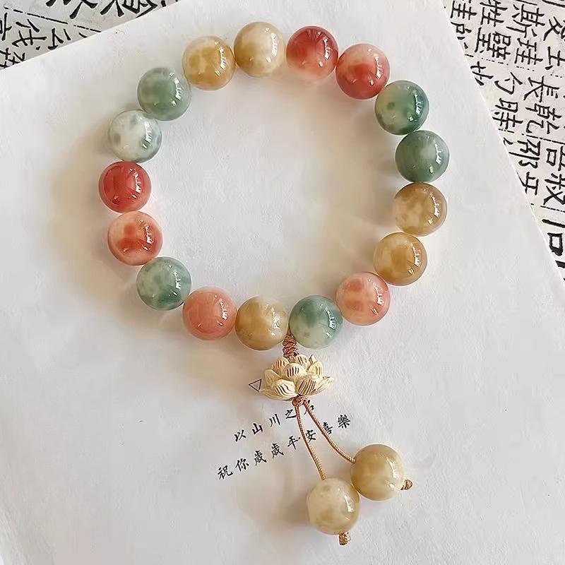 Natural Bodhi Bracelet Student Plate Play Double Circle Single Circle Handheld Girl Jewelry Prayer Bead Bracelet