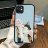A Cute Comic Cat Matte Transparent Phone Cover For IPhone Case 16 15 14 13 12 11 Pro Max X XS Max Plus