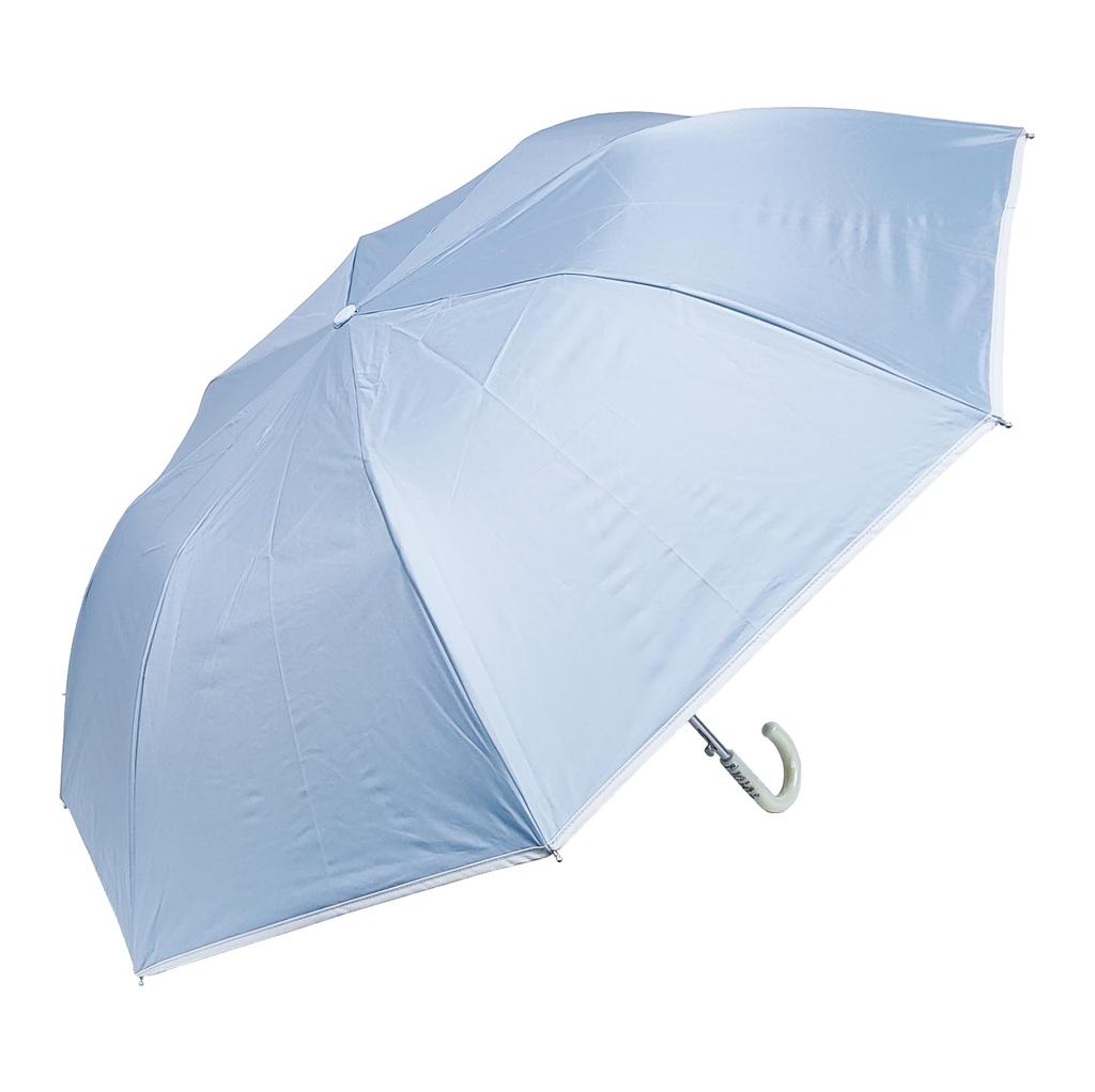 Rose Sangyo RIC 55cm Folding Jump Umbrella with Sun and Rain UV 61553512 Piping, Protection, Protection, Windproof, Blue,