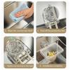 Sink Strainer Basket With 200 Mesh Filter Bags,Multi-Function Hanging Colander & Foldable Food Waste Catcher For Kitchen