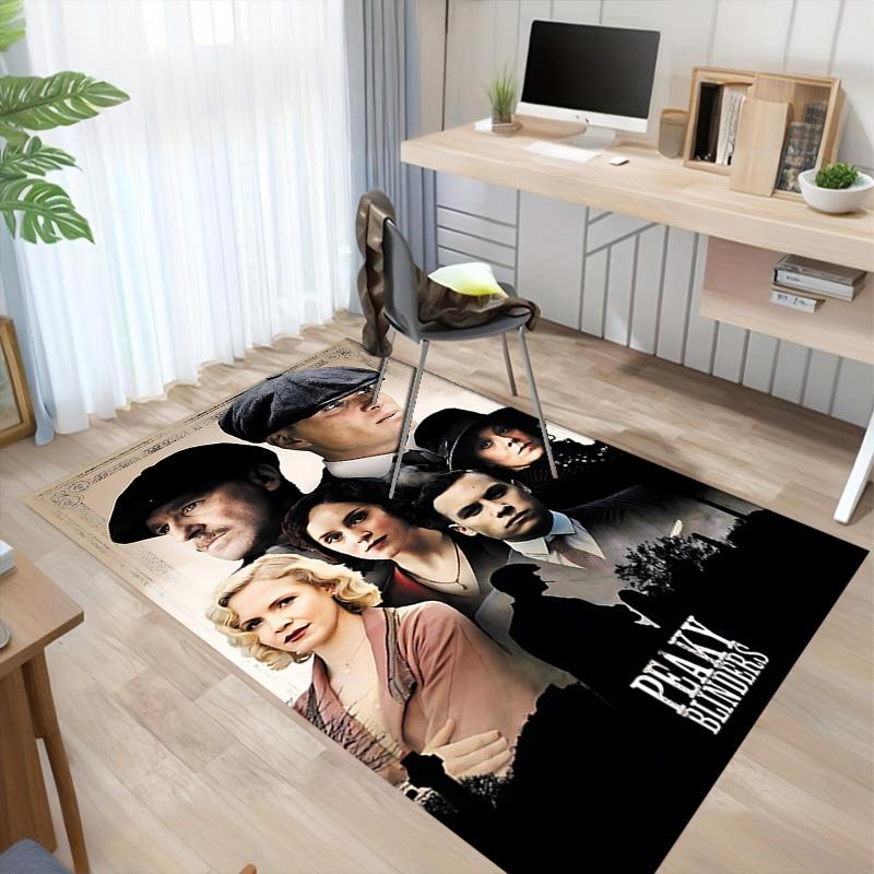 Peaky Blinders Gangster Theme Carpet For Playroom Bedroom Living Room Sofa Home Decor Kids Game Area Rug Nonslip Floor Mat