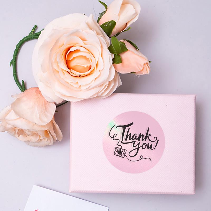 Růžová holografická samolepka citlivá na teplo, vodotěsná, samolepicí