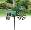 Traktor-Windmühle, Vintage-Drehräder, Metall-Windmühle für den Außenbereich, Dekoration für Blumenbeet, Garten, Energie, rustikaler Look