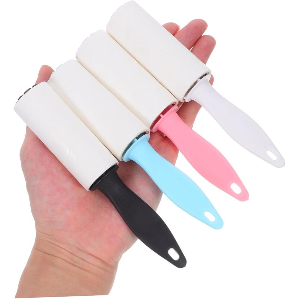 12PCS Heavy Duty Sticky Lint Rollers With Handles Pet Hair Remover For Clothes Furniture Carpets Washable Refillable Easy