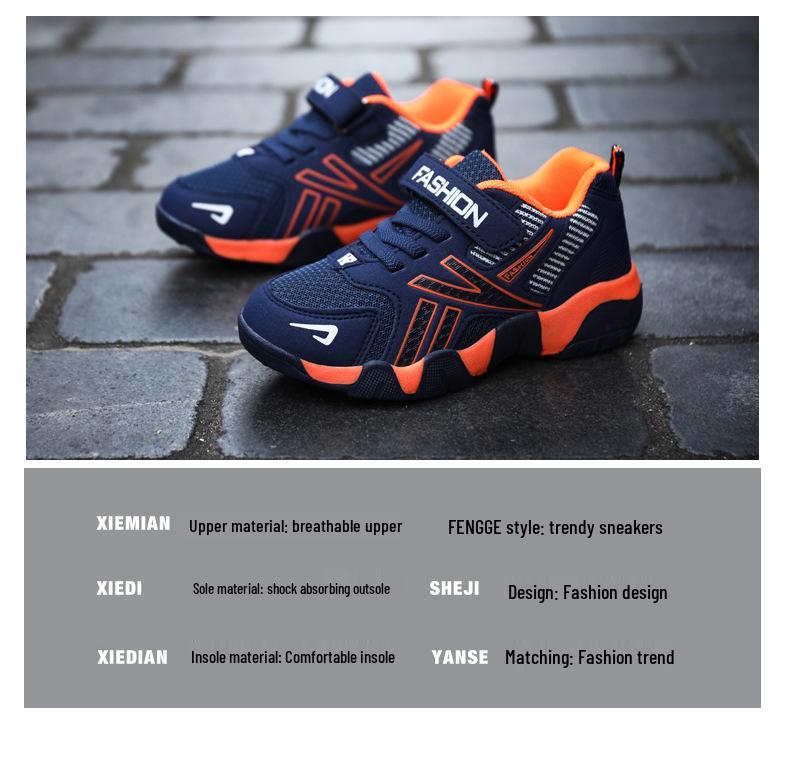 Boys' Waterproof Leather Sneakers for Fall/Winter – Casual, Velcro Running Shoes for Elementary to Middle School